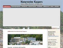 Tablet Screenshot of natursteine-kaspers.de